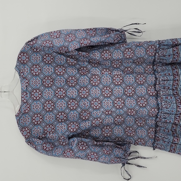 Sundance Blue Patern Drop Waist Tunic Dress Size XS - Picture 5 of 8